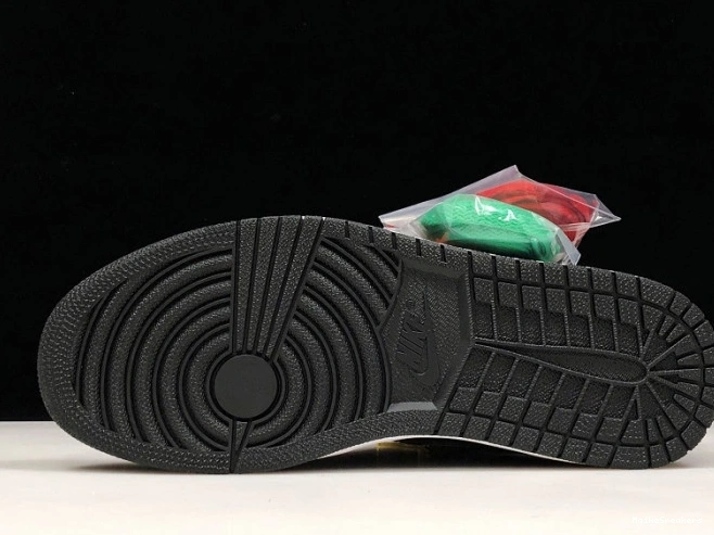 MaikeSneakers SoleFly Team x Air Jordan OG 1 High Retro Black Orange-Fir AV3905-038 0708